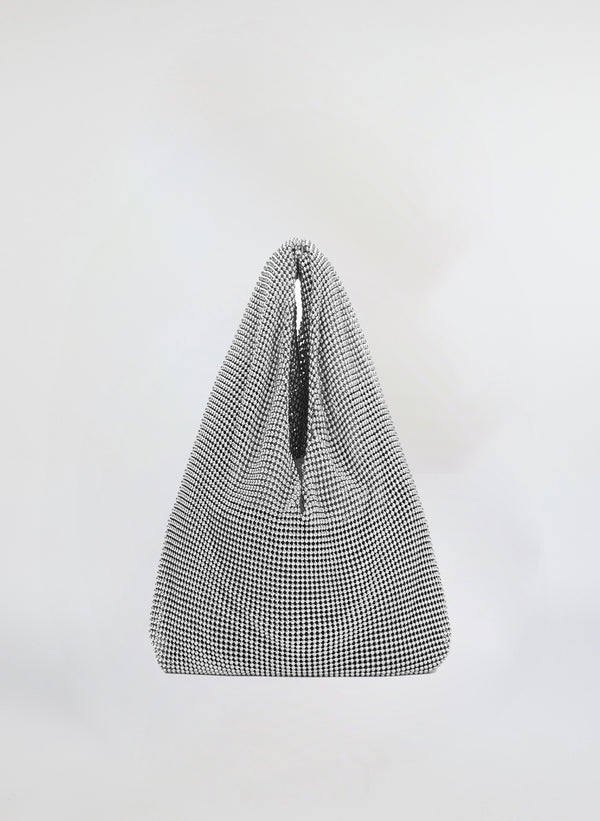 rhinestone mesh handbag