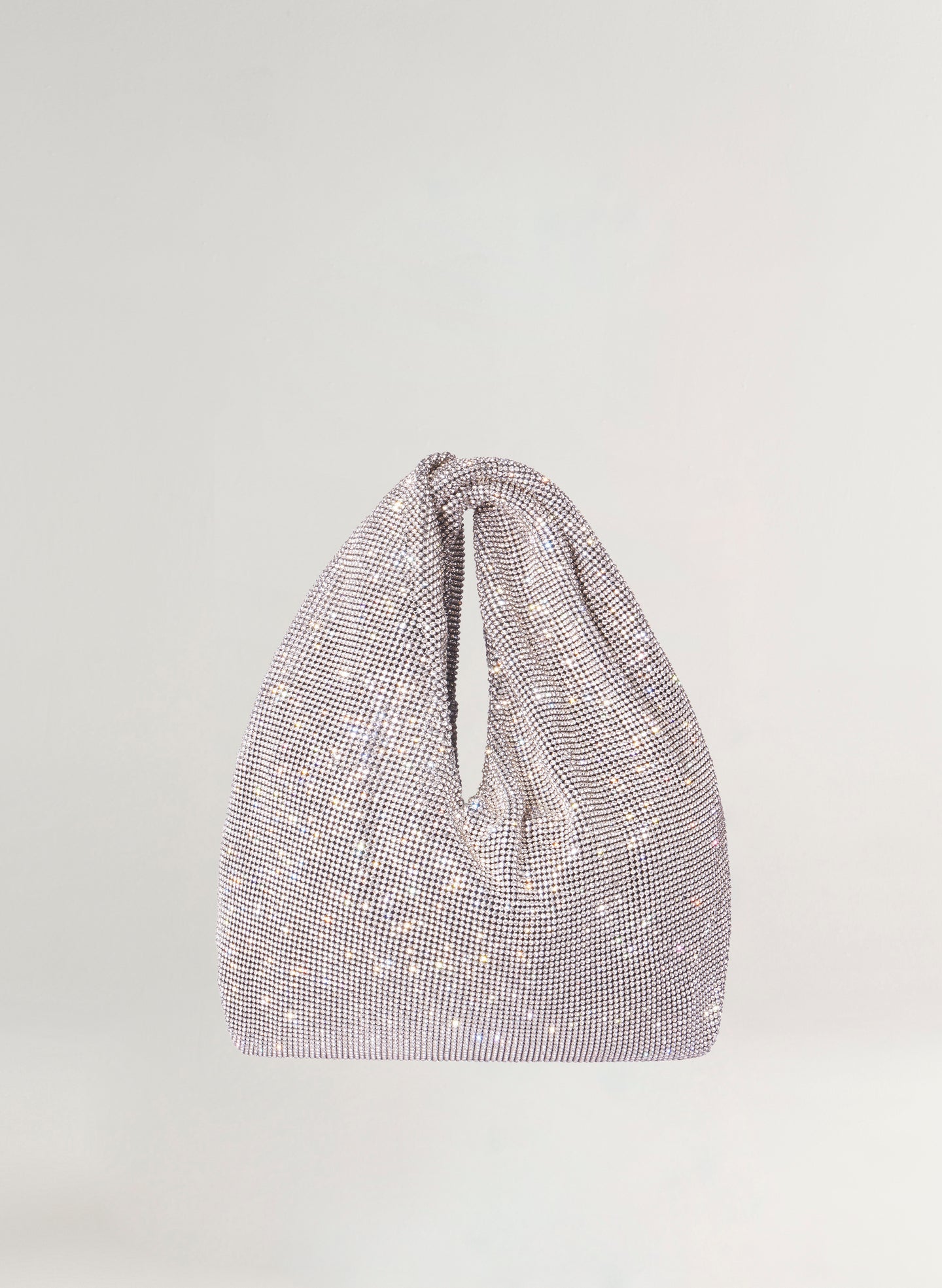 rhinestone  chain mesh bag