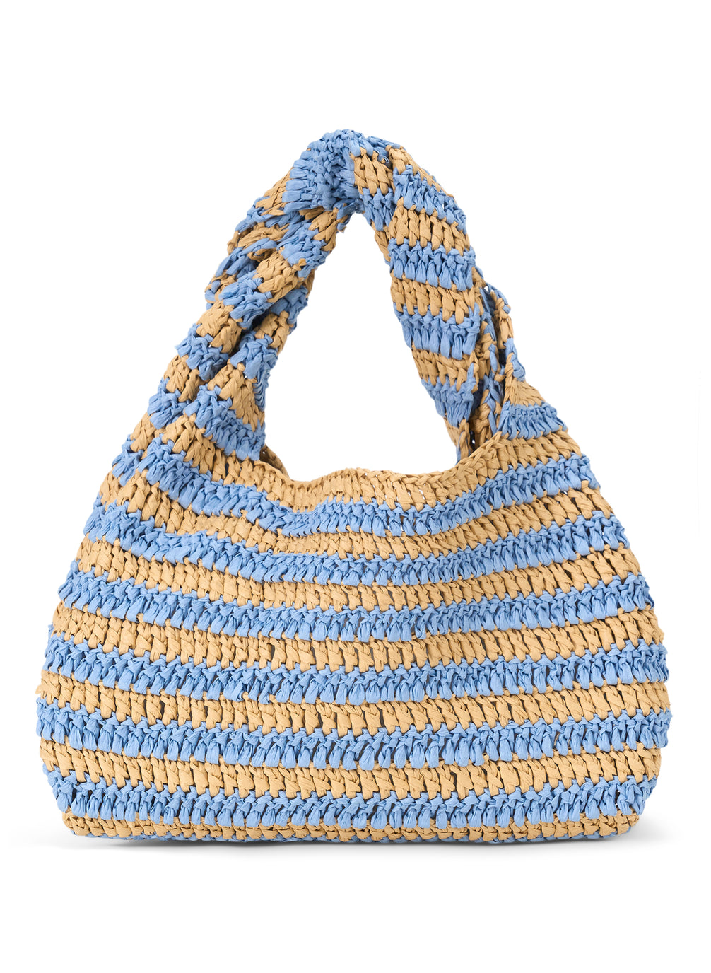 Striped Raffia Handbag