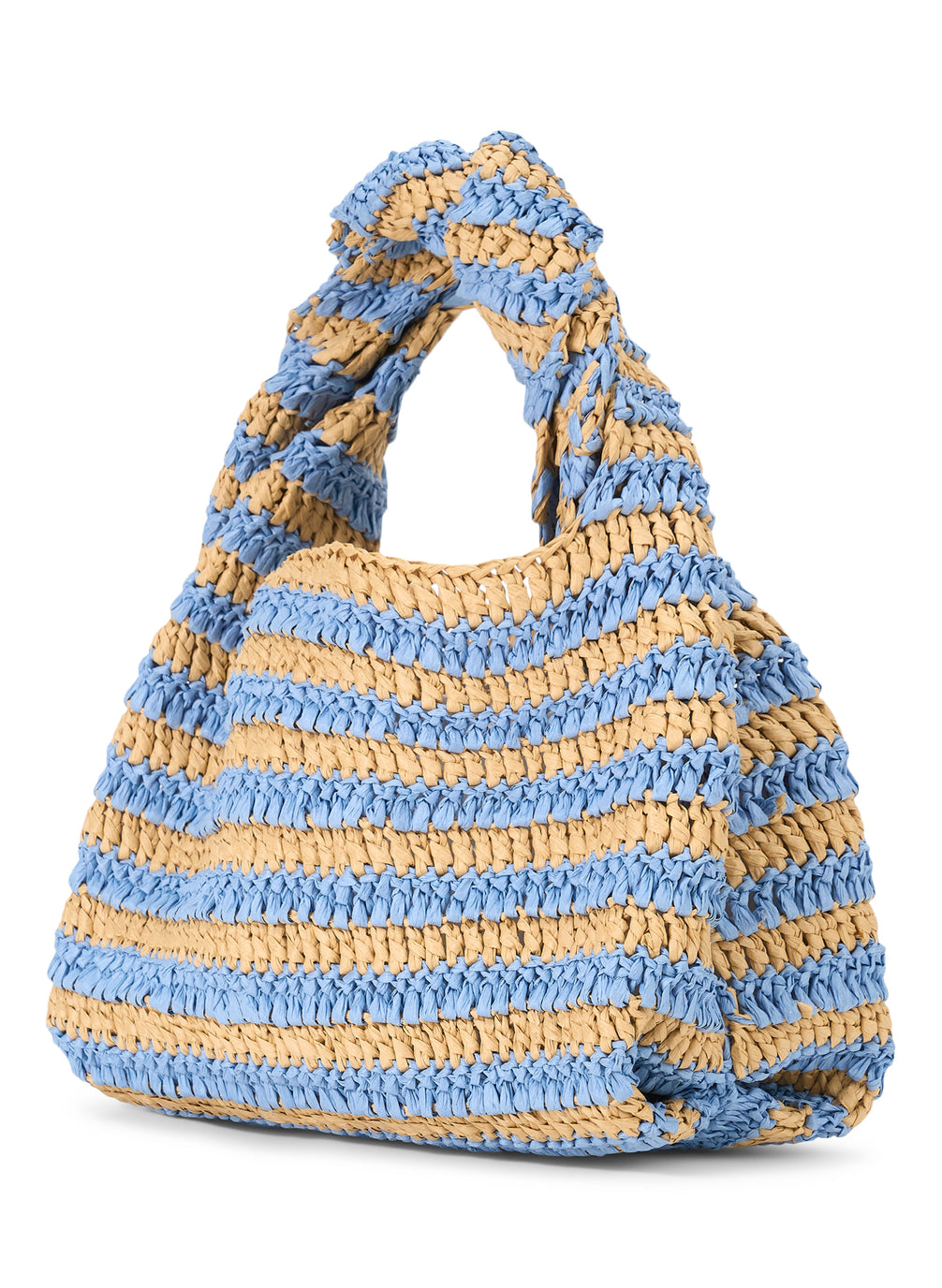 Striped Raffia Handbag