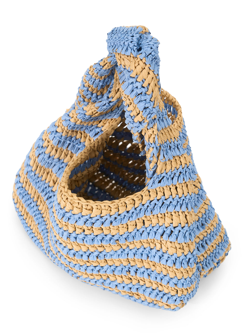 Striped Raffia Handbag