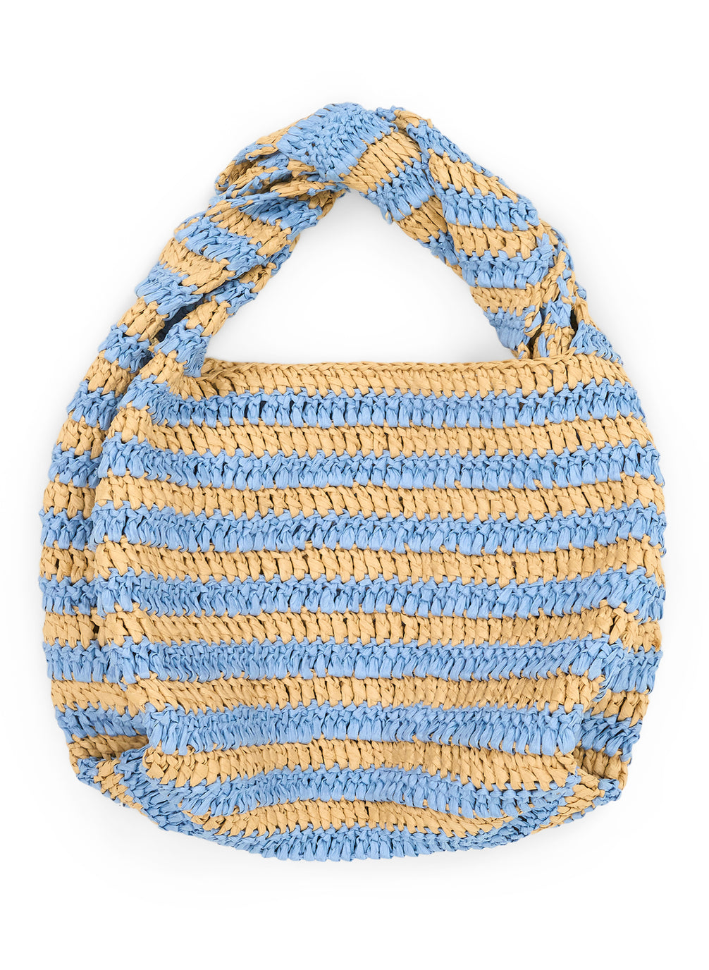 Striped Raffia Handbag