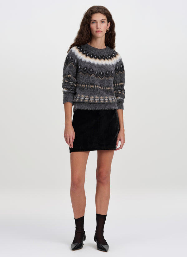 Petra Velvet Mini Skirt