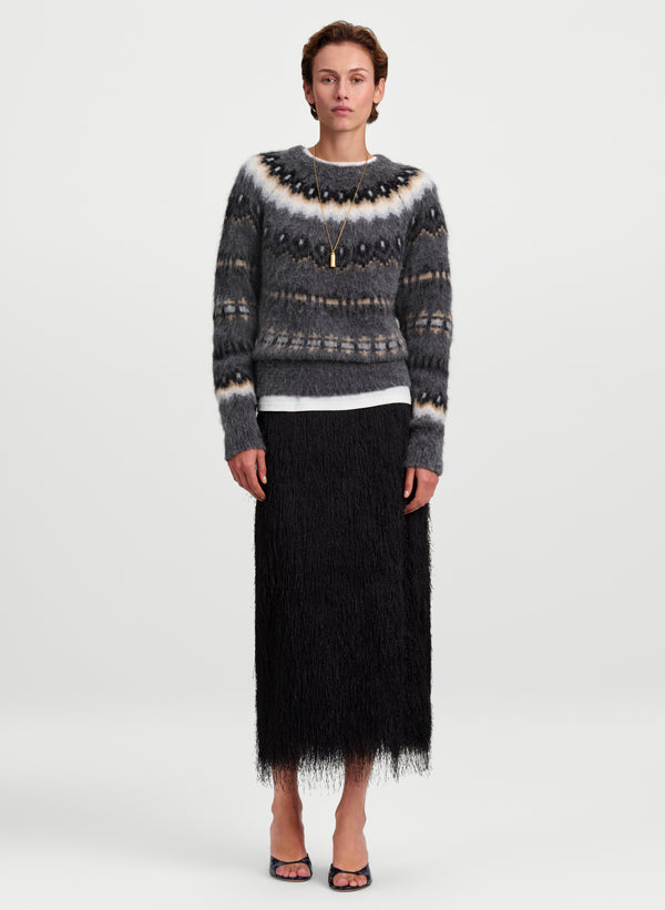 Phoebe Fringe Midi Skirt
