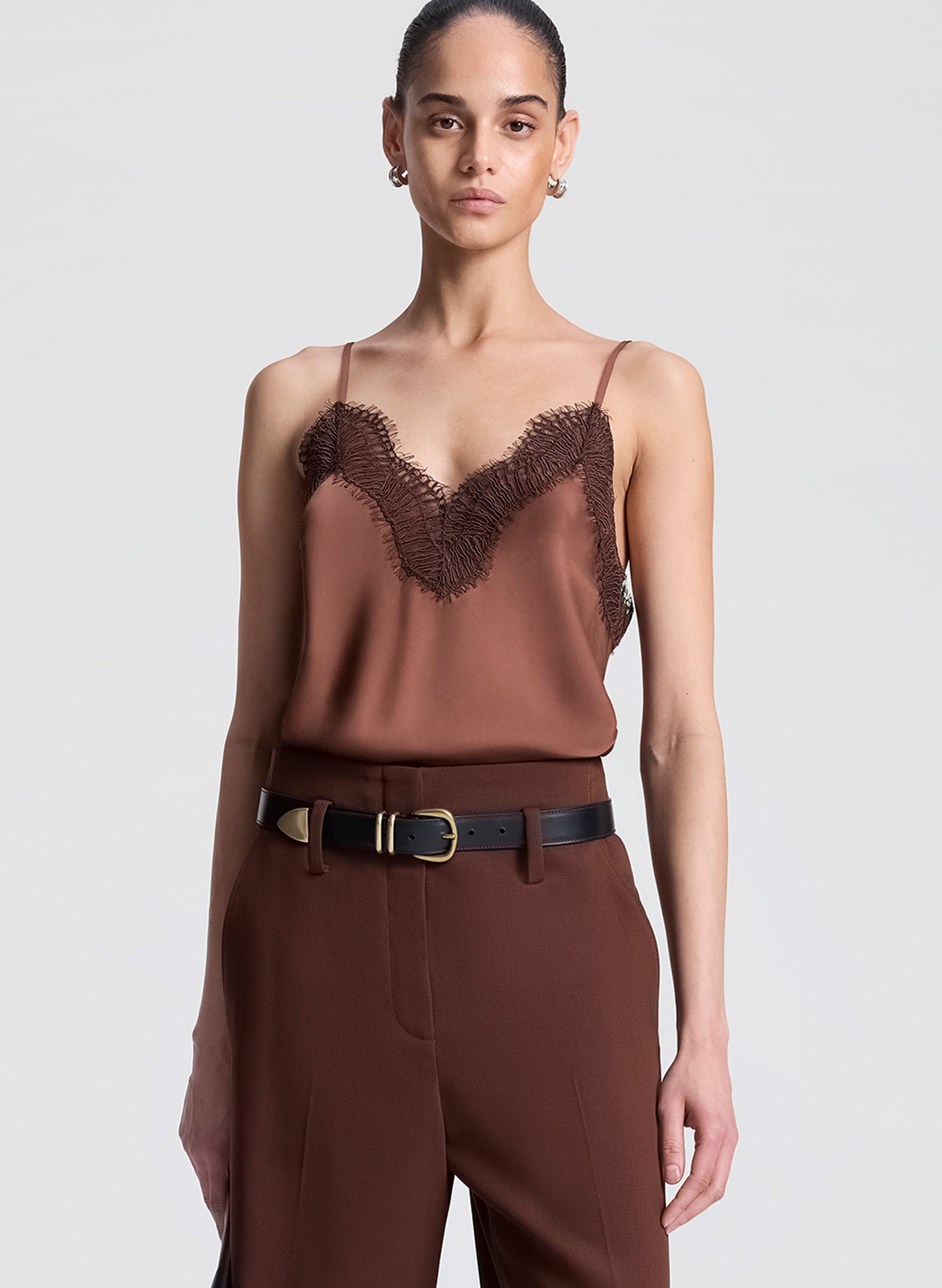 A.L.C. Presley Satin and Lace Camisole Top | ALCltd.com