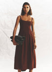 Elisha Stretch Linen Midi Dress