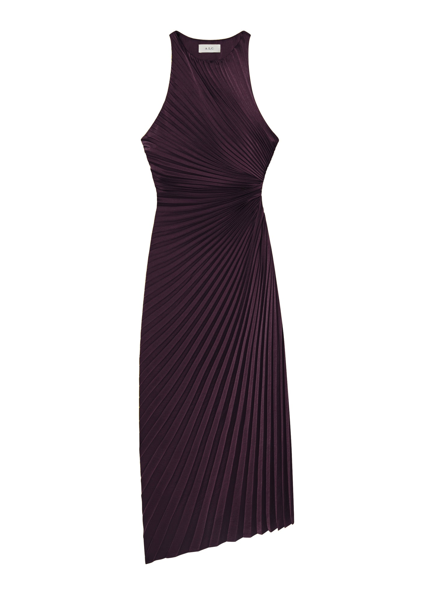 Reagan Satin Pleated Midi Dress | ALC LTD Reagan Satin Pleated Midi Dress | ALC LTD