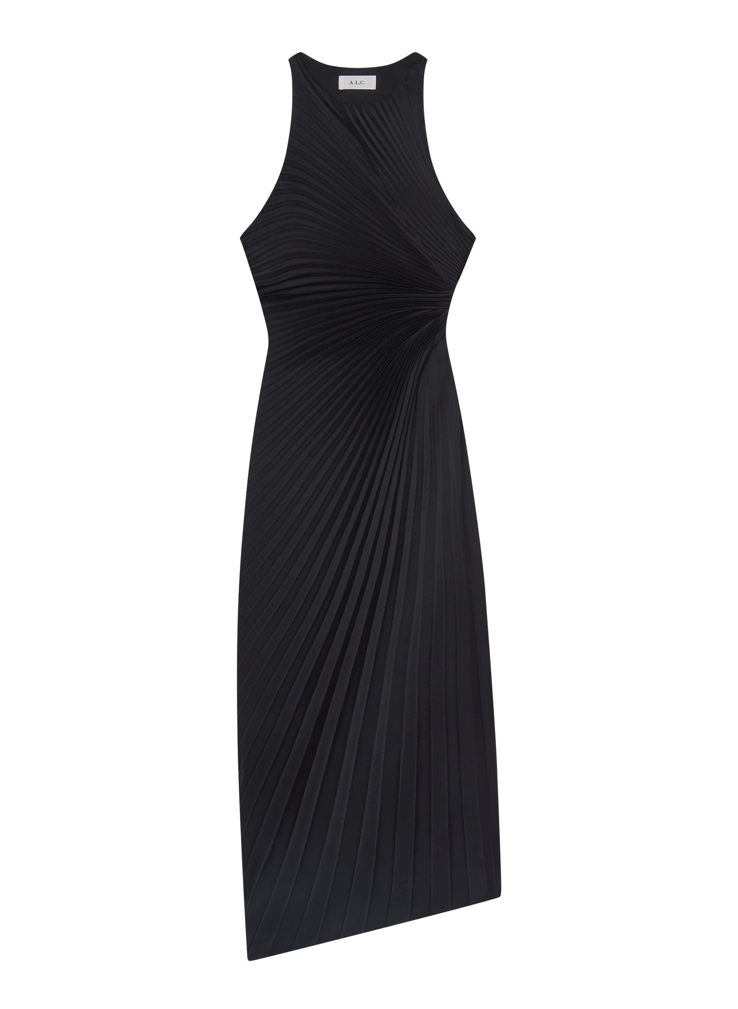 alc pleated dress A.L.C. Renzo II Satin in Riviera, Size 2 Rendered in vintage satin Moira Satin Pleated Maxi Dress