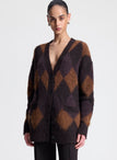 Reid Brushed Alpaca Argyle Cardigan