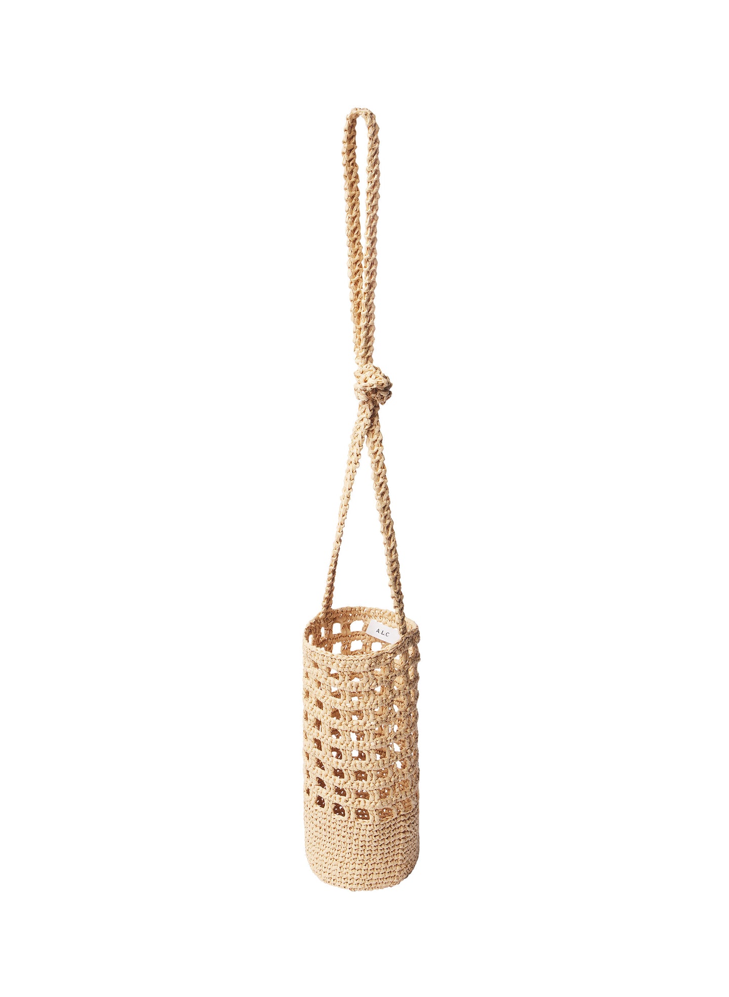 tan woven raffia bag