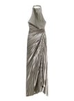 Romy Pleated Satin Maxi Dress
