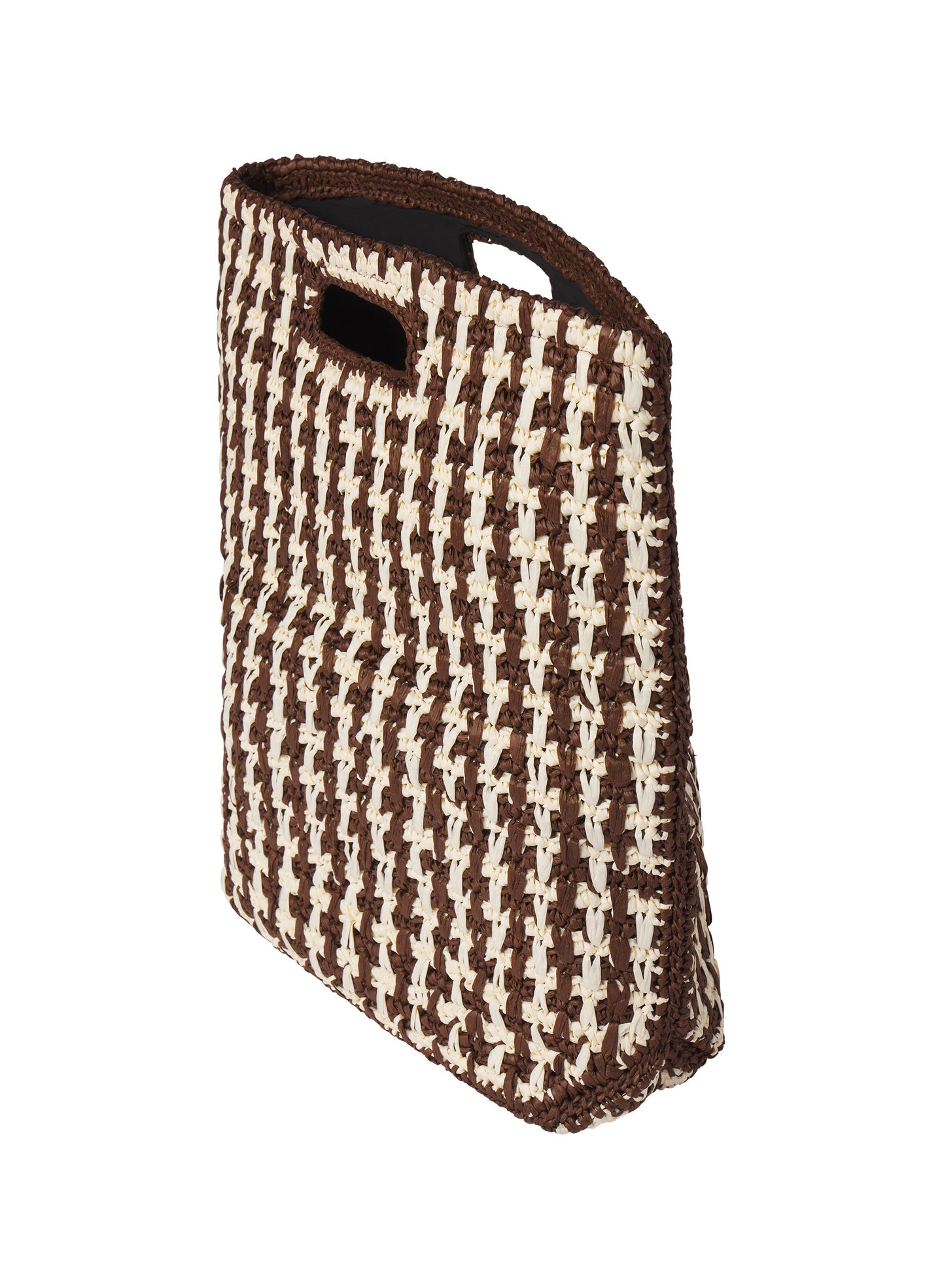 tan and brown raffia handbag