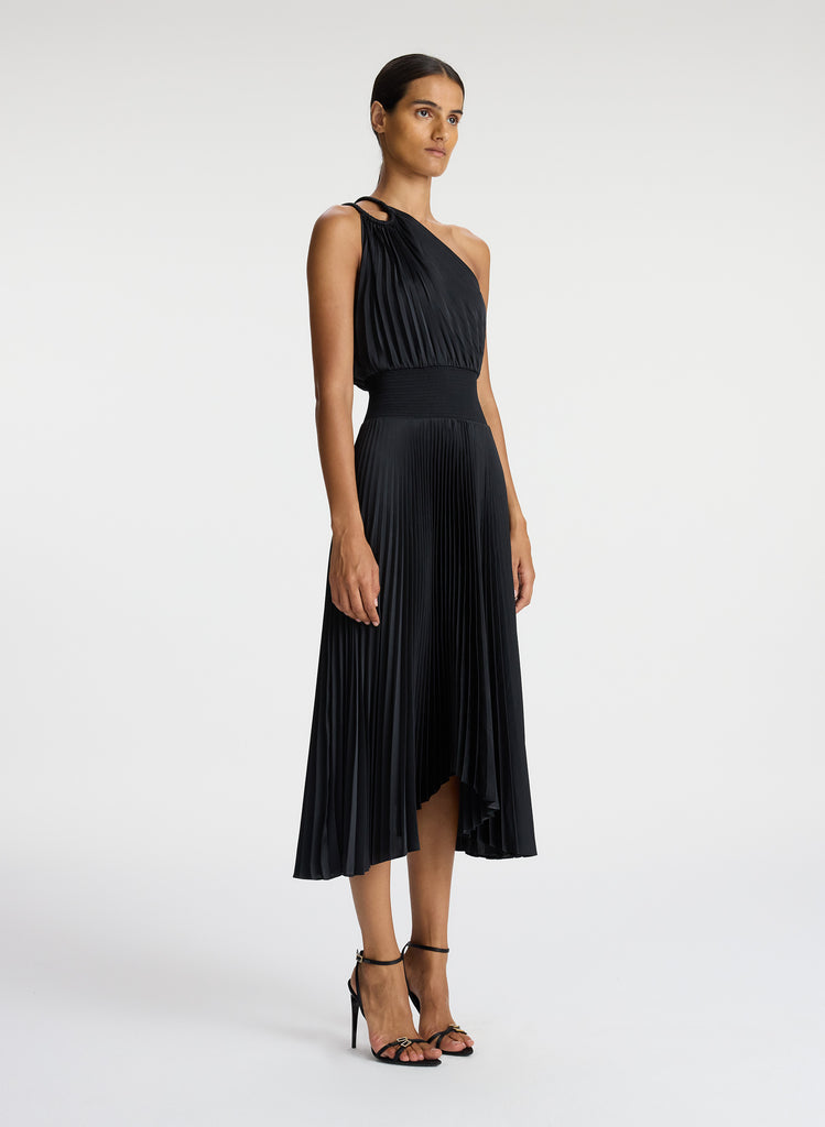 A.L.C. Ruby Satin Pleated Dress | ALCltd.com