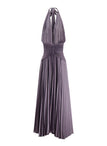 Sabine Pleated Satin Gown