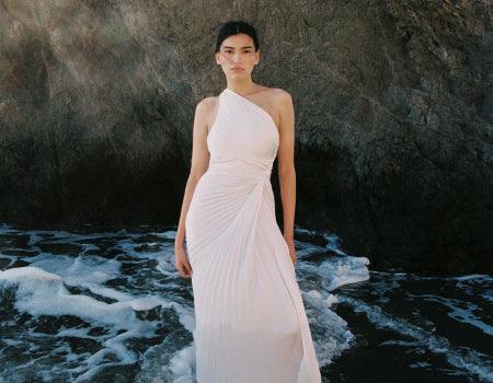 alc dresses Moira Satin Pleated Maxi Dress anytime direction with chunky mules Alessia Dress - Bright Flourite