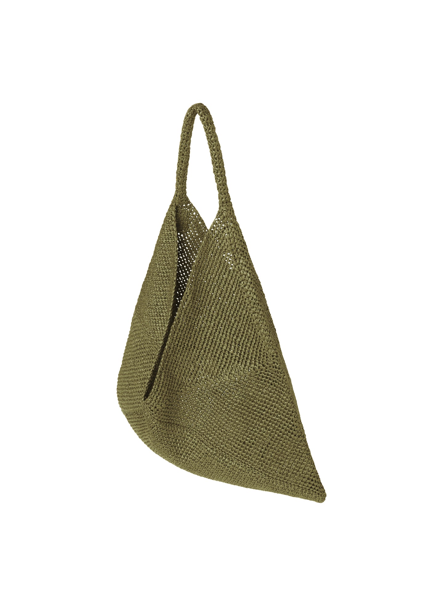 green raffia tote