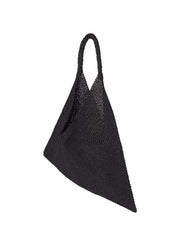 black raffia tote