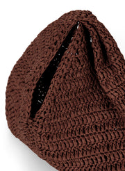 brown raffia handbag