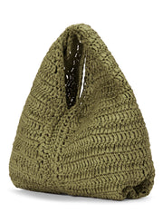 green raffia handbag