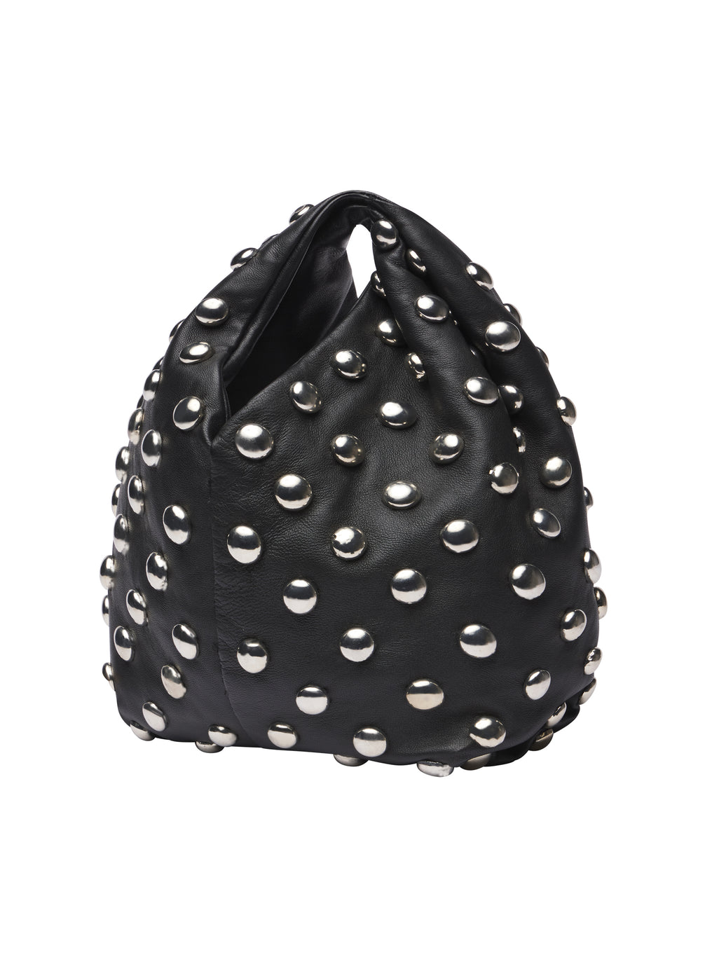 black handbag with studded elements