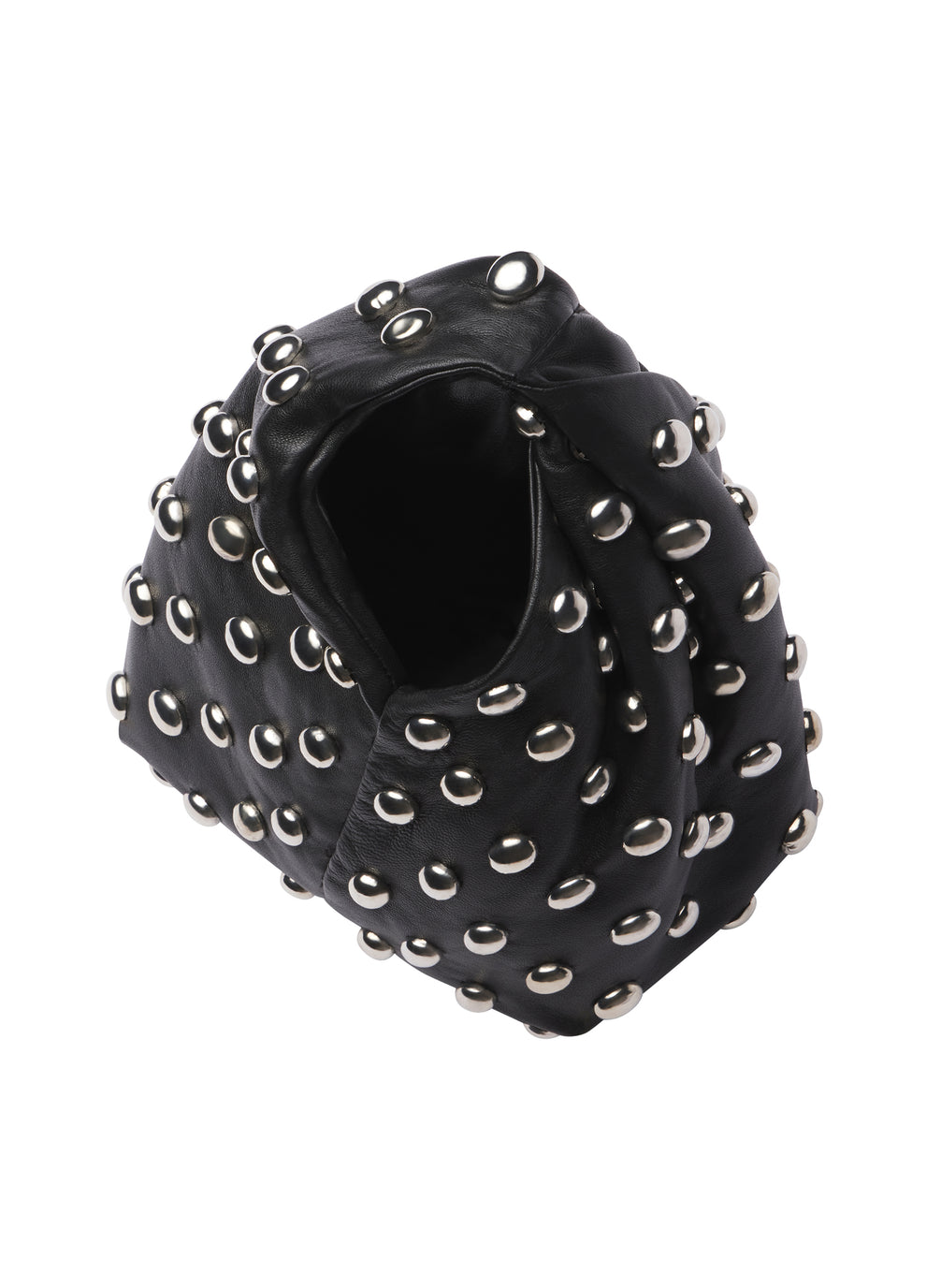 black handbag with studded elements