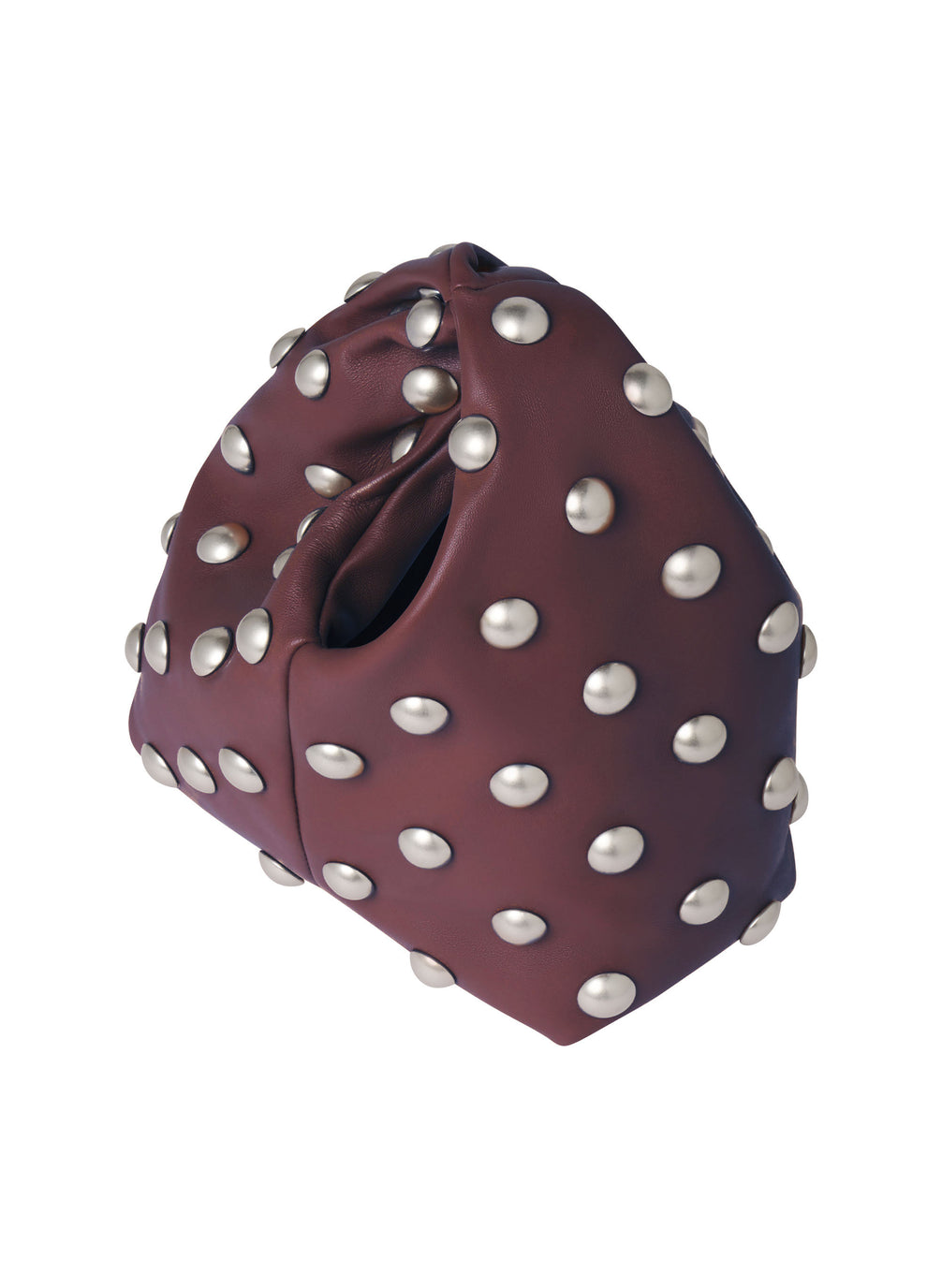 purple  studded clutch bag