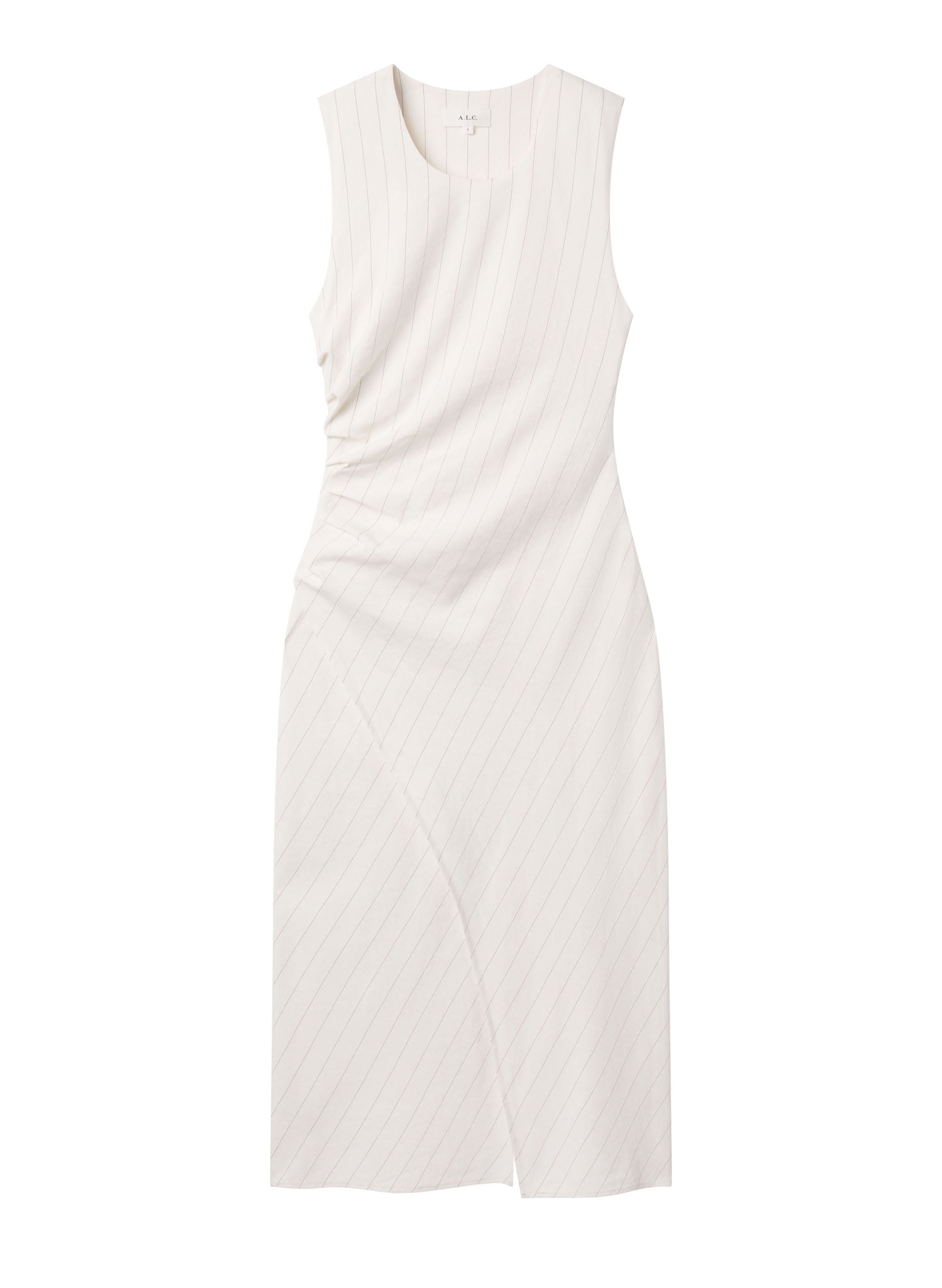 Caroline Linen Pinstripe Midi Dress | ALC LTD