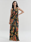 Mabel Floral Satin Gown