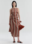 Naomi Striped Linen Midi Dress