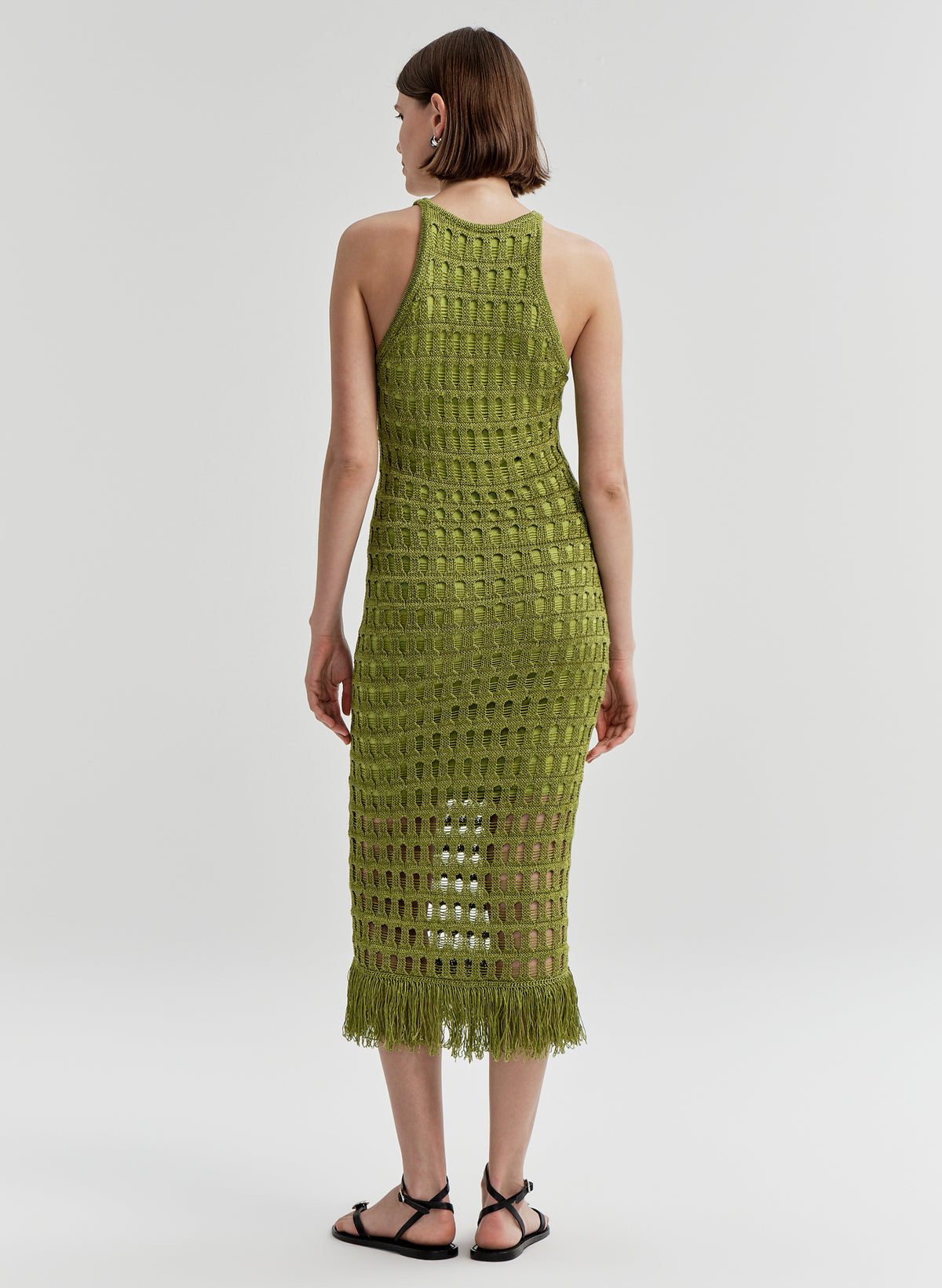 Leilani Crochet Fringe Midi Dress