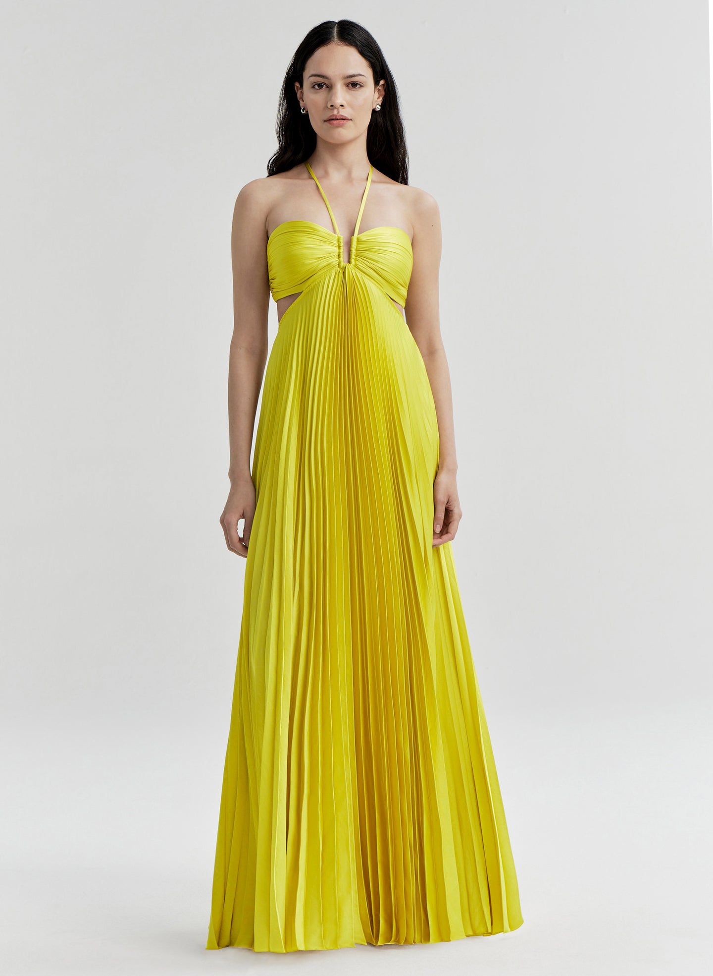 Moira Satin Pleated Maxi Dress Moira Satin Pleated Maxi Dress