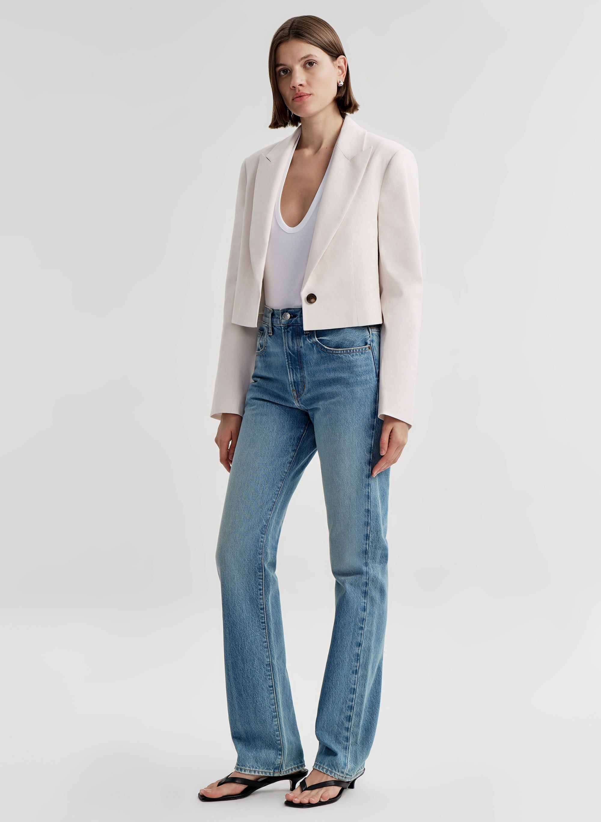 Cam Cropped Linen Jacket | ALC LTD