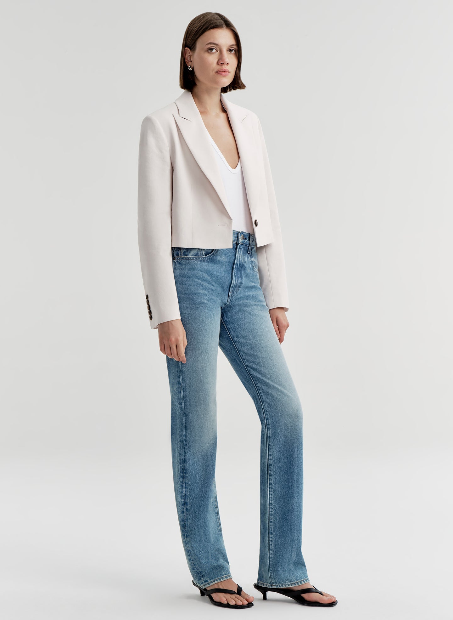 Cam Cropped Linen Jacket