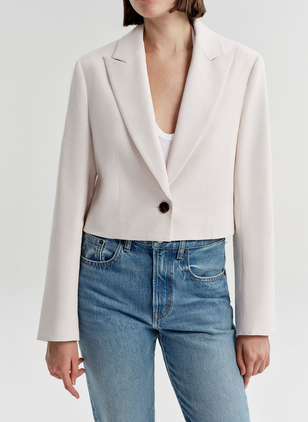 Cam Cropped Linen Jacket