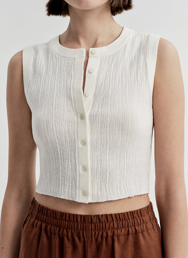 Lottie Fine Cotton Cropped Top