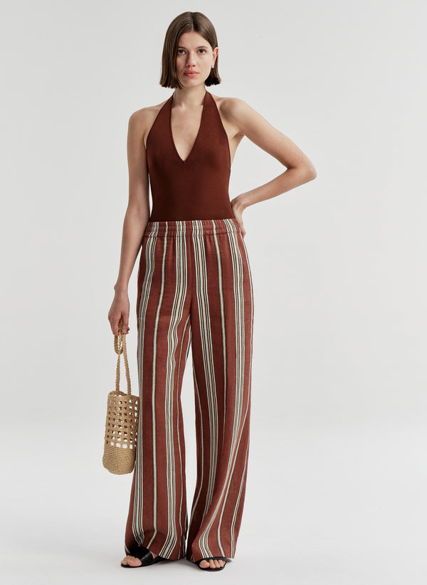 Tyler Striped Linen Pant