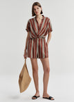 Casey Striped Linen Short