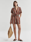 Casey Striped Linen Short