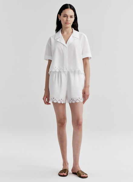 Gigi Embroidered Cotton Short | ALC LTD