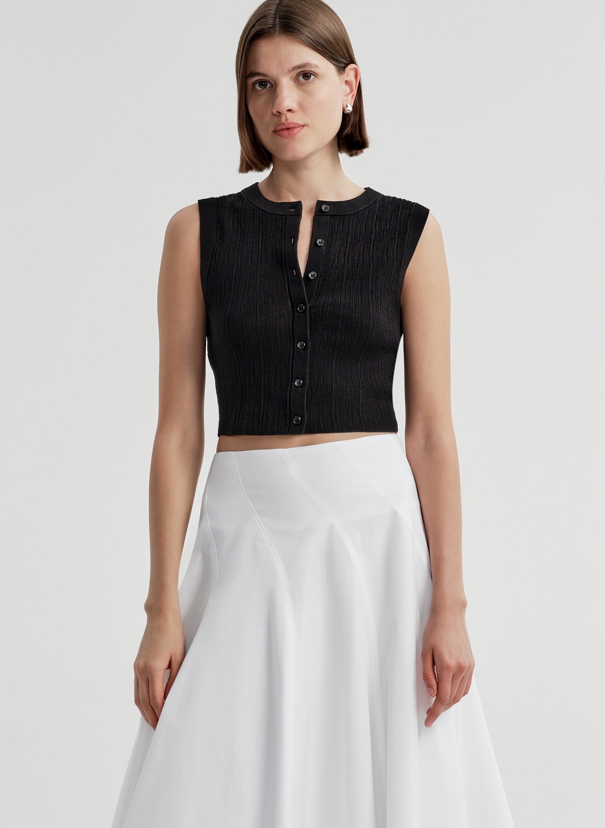 &lottie  andlottie  アンドロッティ Lottie Fine Cotton Cropped Top | ALC LTD