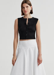 Lottie Fine Cotton Cropped Top