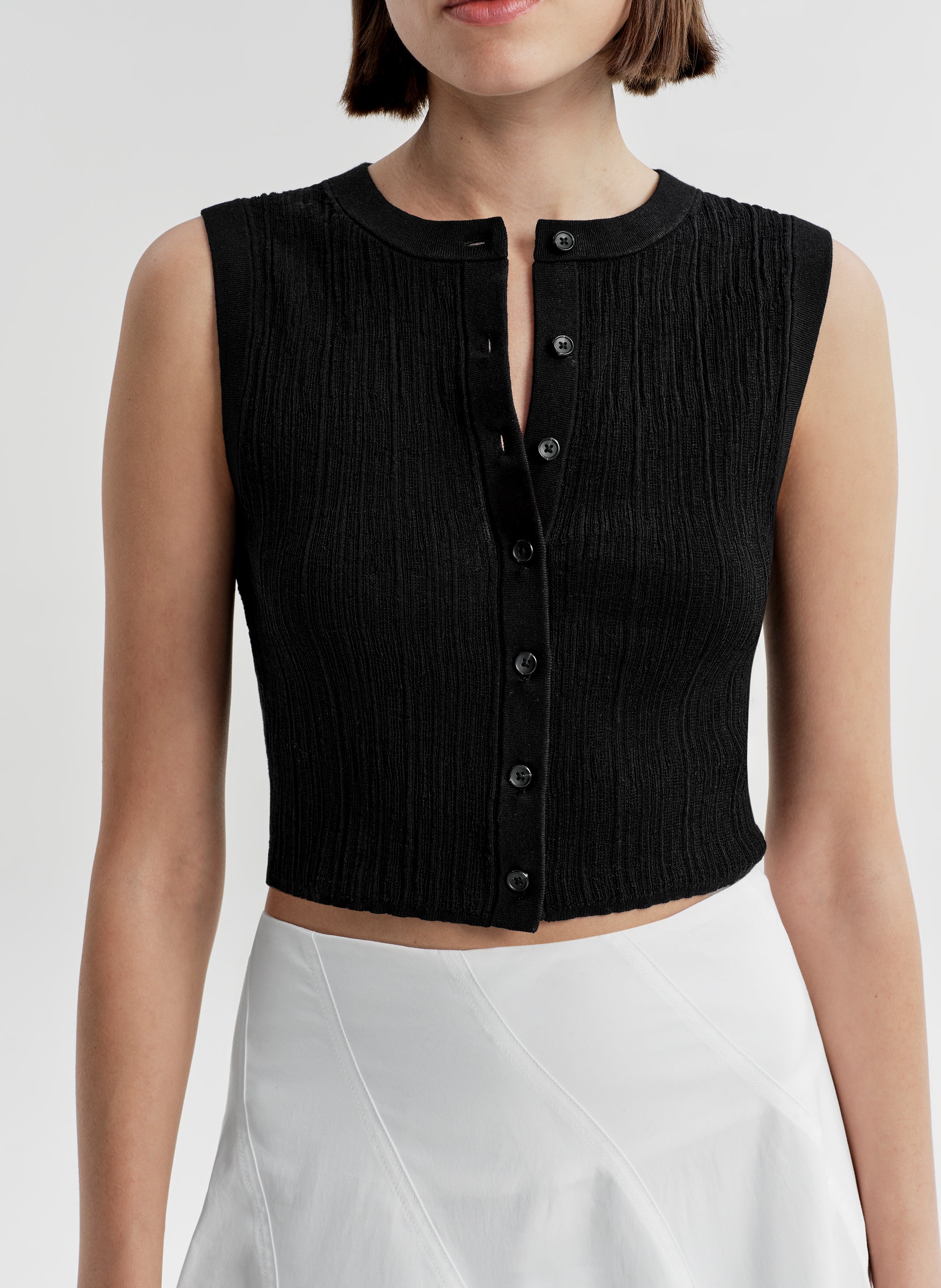 Lottie Fine Cotton Cropped Top | ALC LTD