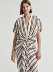 Leonore Short Sleeve Striped Linen Shirt