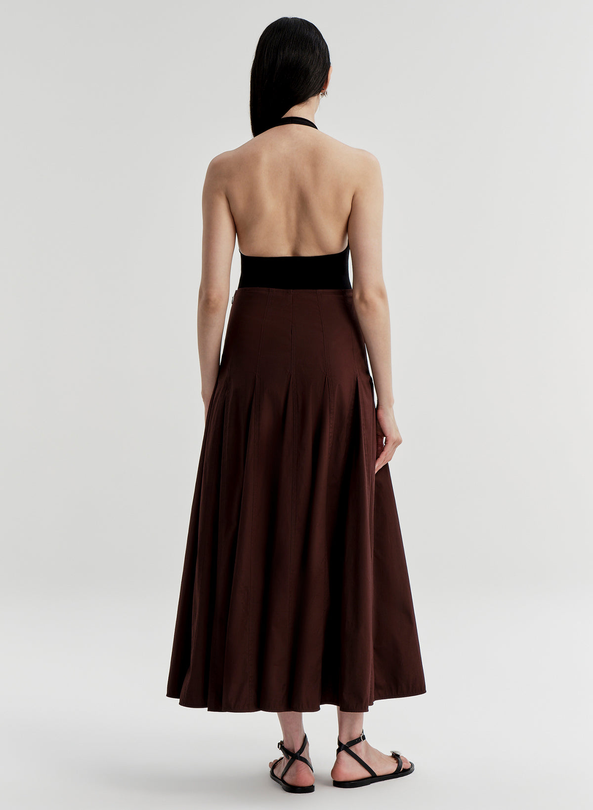 Tali Stretch Cotton Midi Skirt