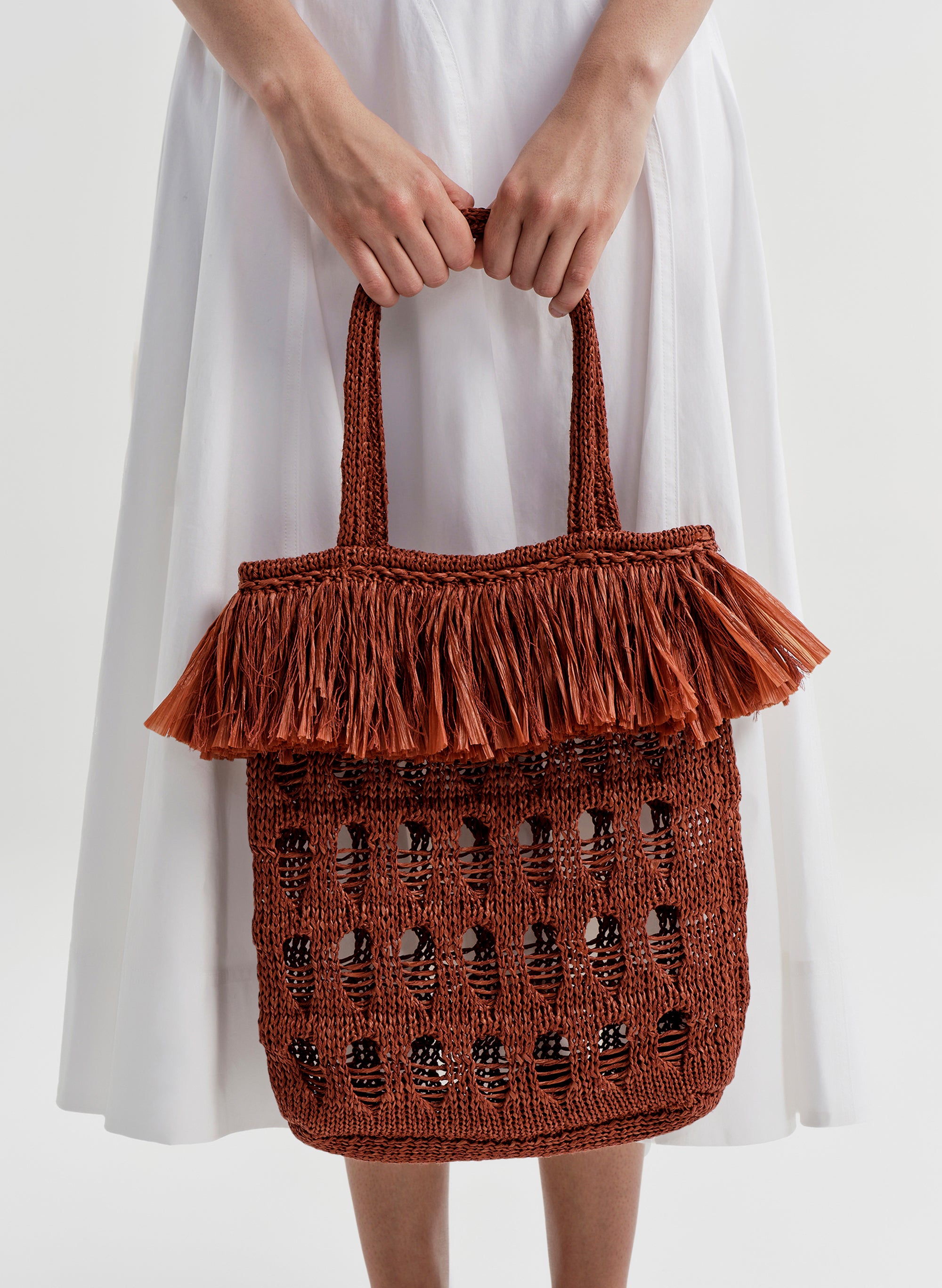 Elise Fringe Raffia Tote | ALC LTD