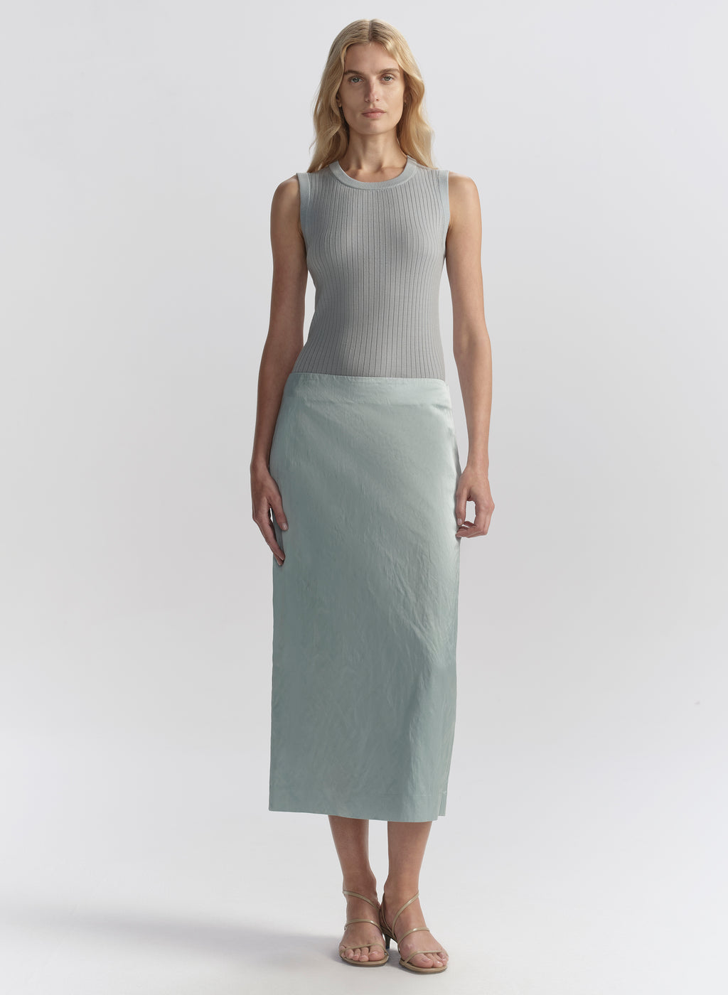 Phoebe Satin Midi Skirt