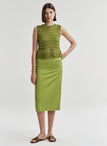 Phoebe Satin Midi Skirt