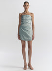 Evie Strapless Satin Mini Dress