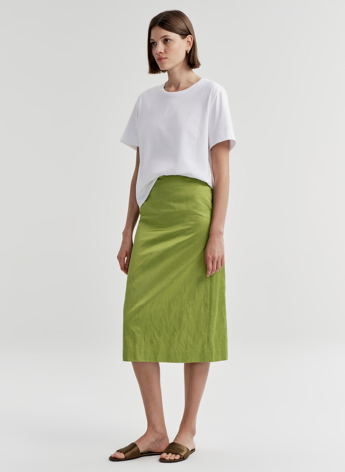 Phoebe Satin Midi Skirt