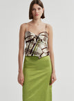 Hailey Plaid Cotton Tie Front Top